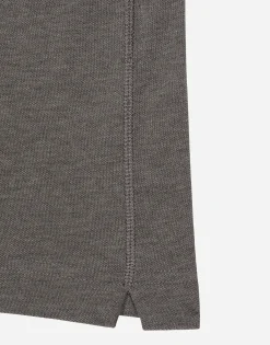 Cotton piqué polo-shirt with branded tag
