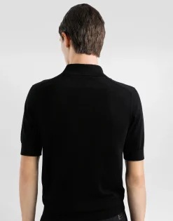 Cotton polo-shirt with logo tag