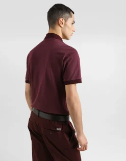 Cotton polo-shirt with logo tag