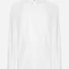 Cotton poplin Gold-fit tuxedo shirt
