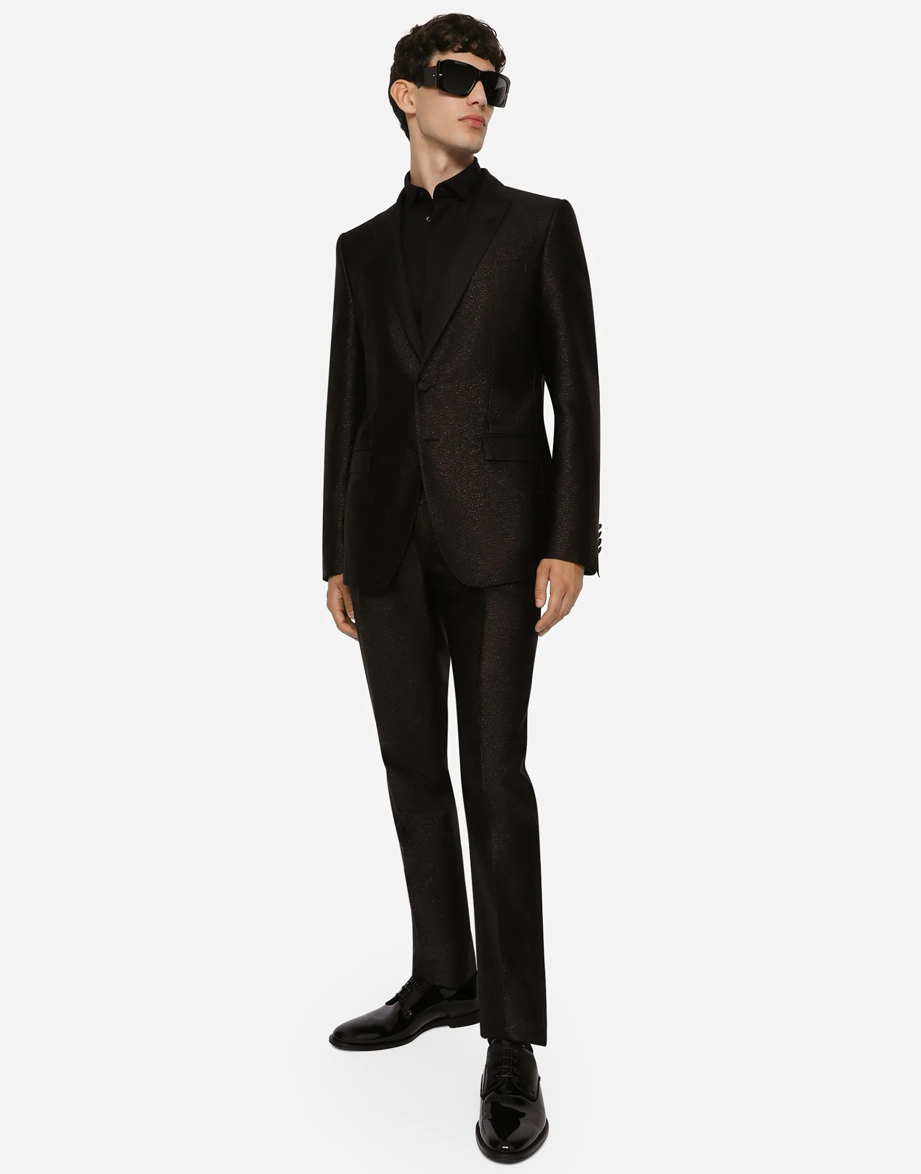 Cotton poplin Gold-fit tuxedo shirt