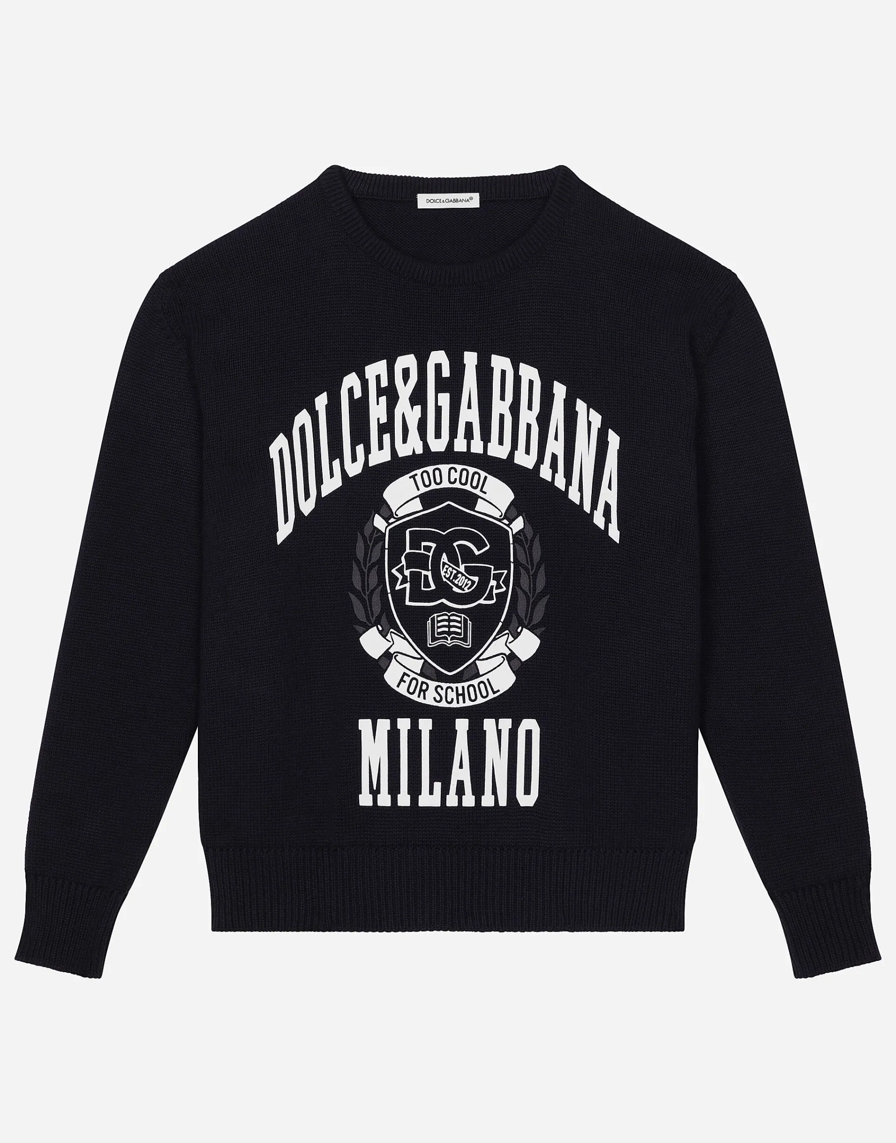 Cotton pullover with Dolce&Gabbana logo