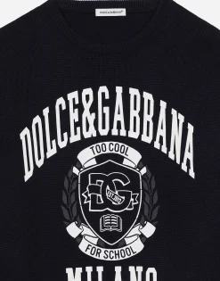 Cotton pullover with Dolce&Gabbana logo