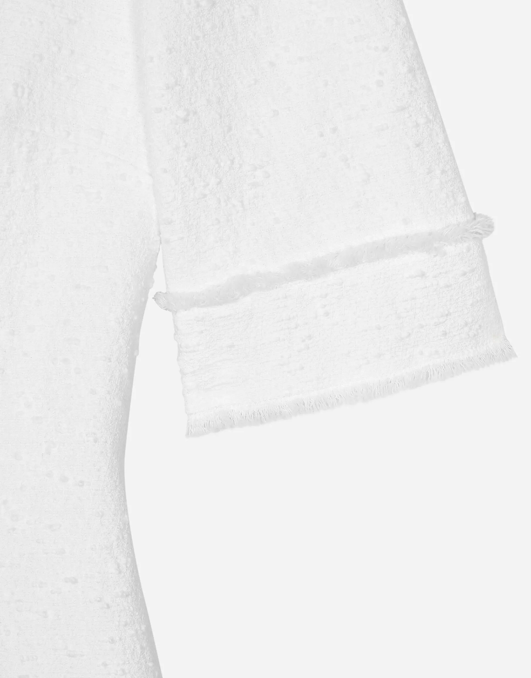 Cotton raschel tweed calf-length dress