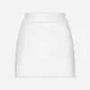 Cotton raschel tweed miniskirt