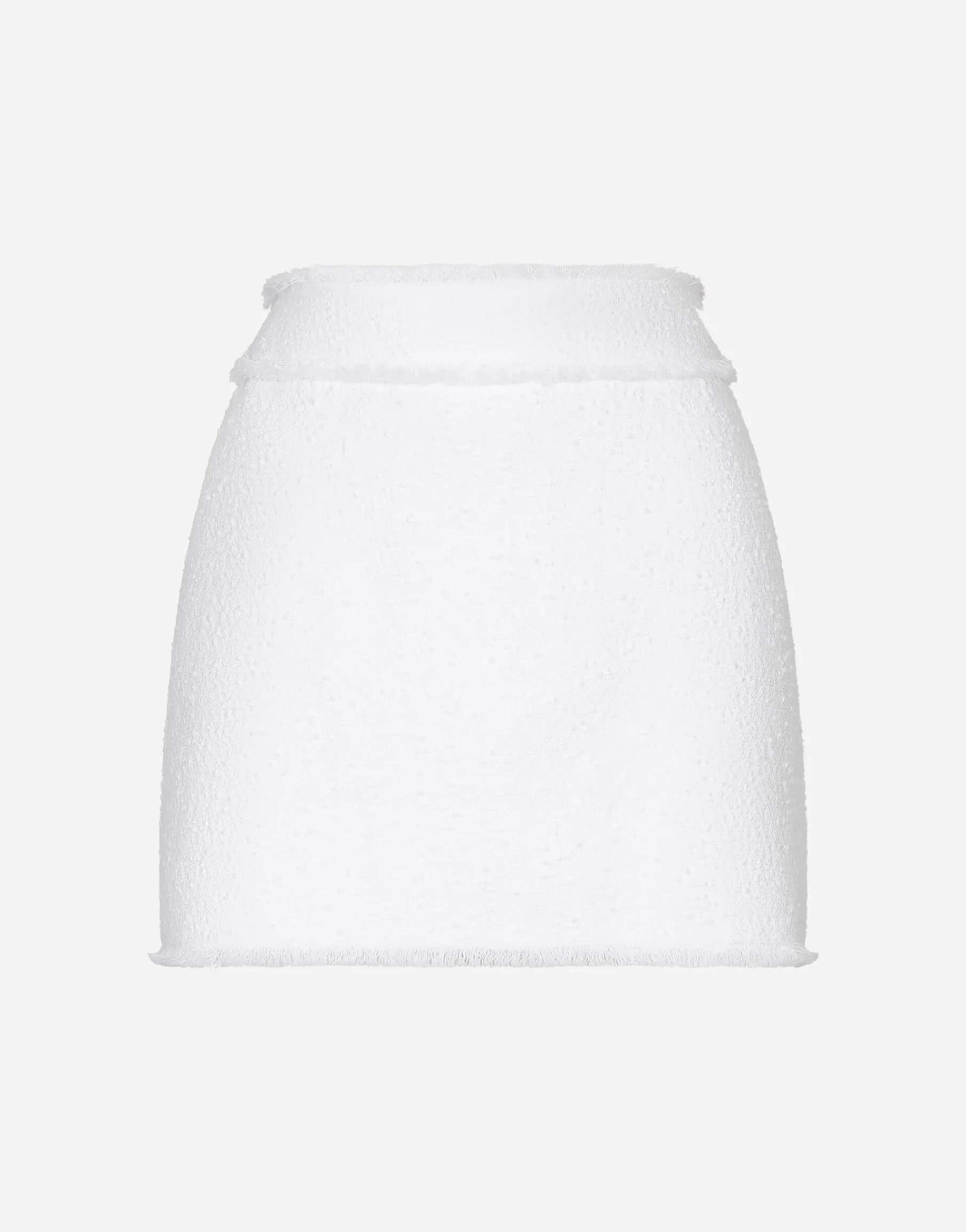 Cotton raschel tweed miniskirt