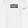 Cotton round-neck T-shirt with patch