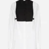 Cotton shirt with contrasting shirt front