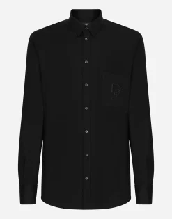 Cotton shirt with DG embroidery
