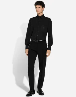 Cotton shirt with DG embroidery