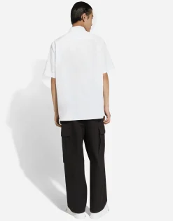 Cotton shirt with DG embroidery