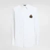 Cotton shirt with heraldic patch