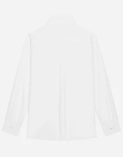 Cotton shirt with logo tag
