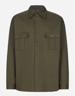 Cotton shirt with pockets