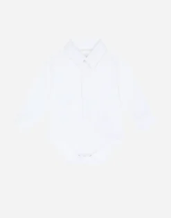 Cotton shirt-style bodysuit