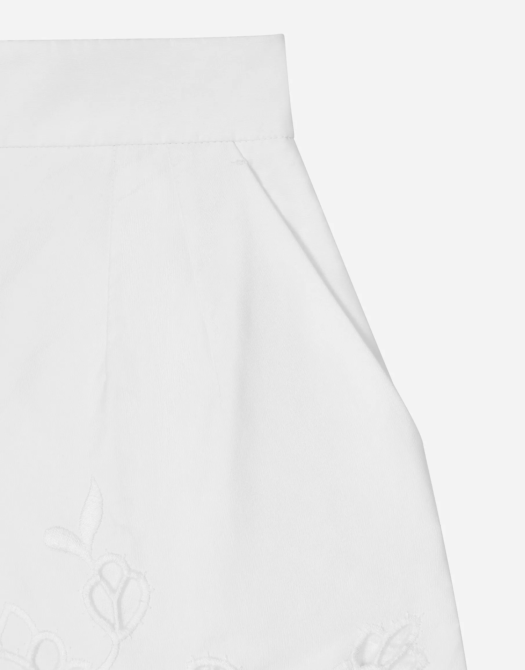 Cotton shorts with cut-out detailing