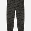 Cotton sports pants with jacquard logo