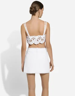 Cotton top with cut-out detailing