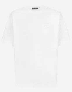 Cotton T-shirt with branded tag