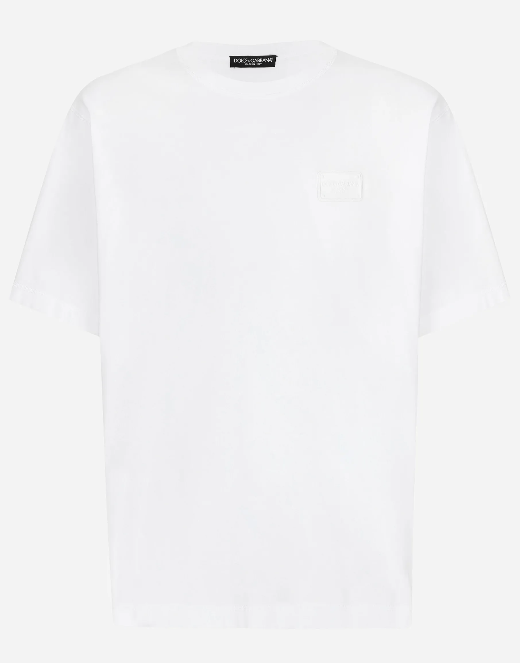 Cotton T-shirt with branded tag