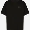 Cotton T-shirt with branded tag