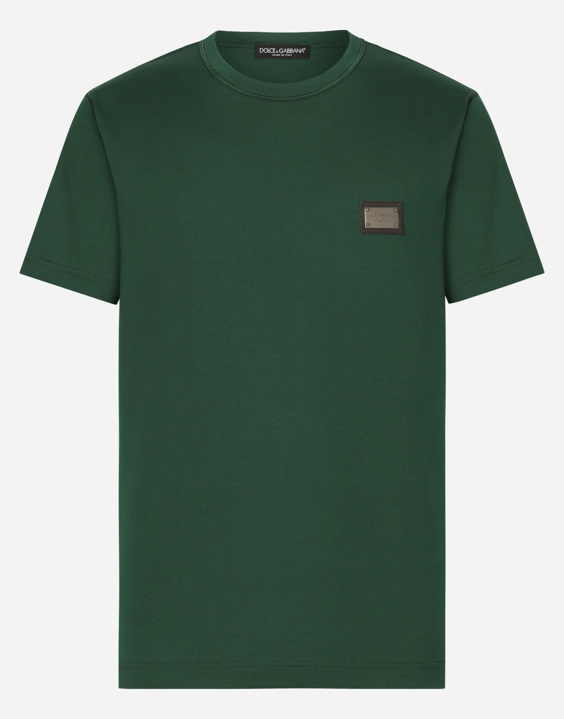 Cotton T-shirt with branded tag