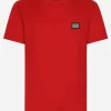 Cotton T-shirt with branded tag