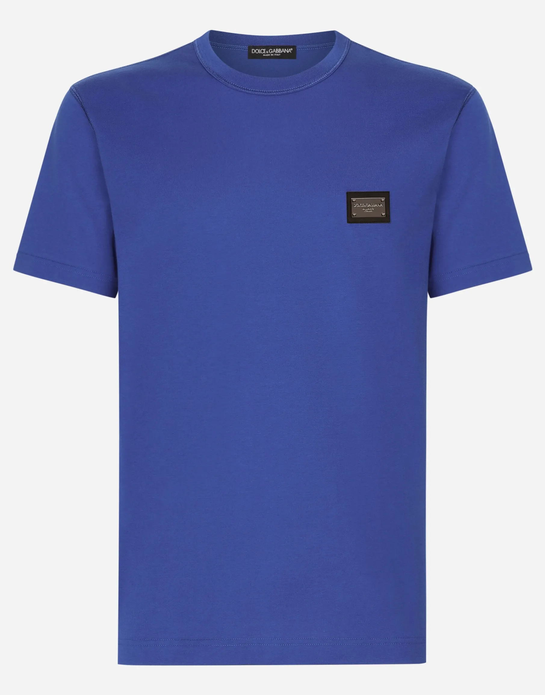 Cotton T-shirt with branded tag