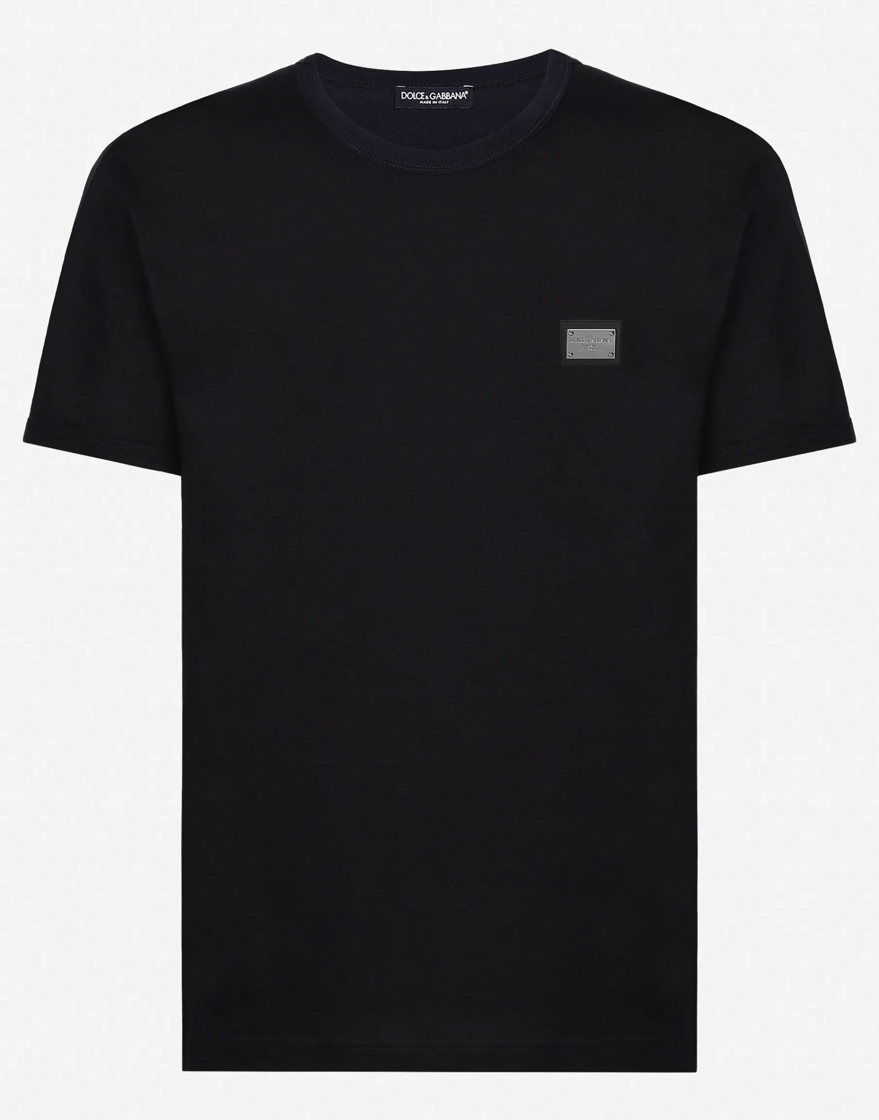 Cotton T-shirt with branded tag