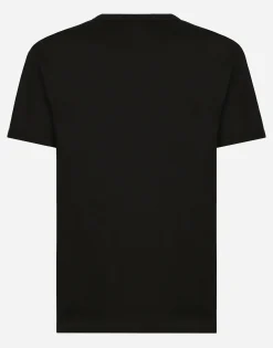 Cotton T-shirt with branded tag