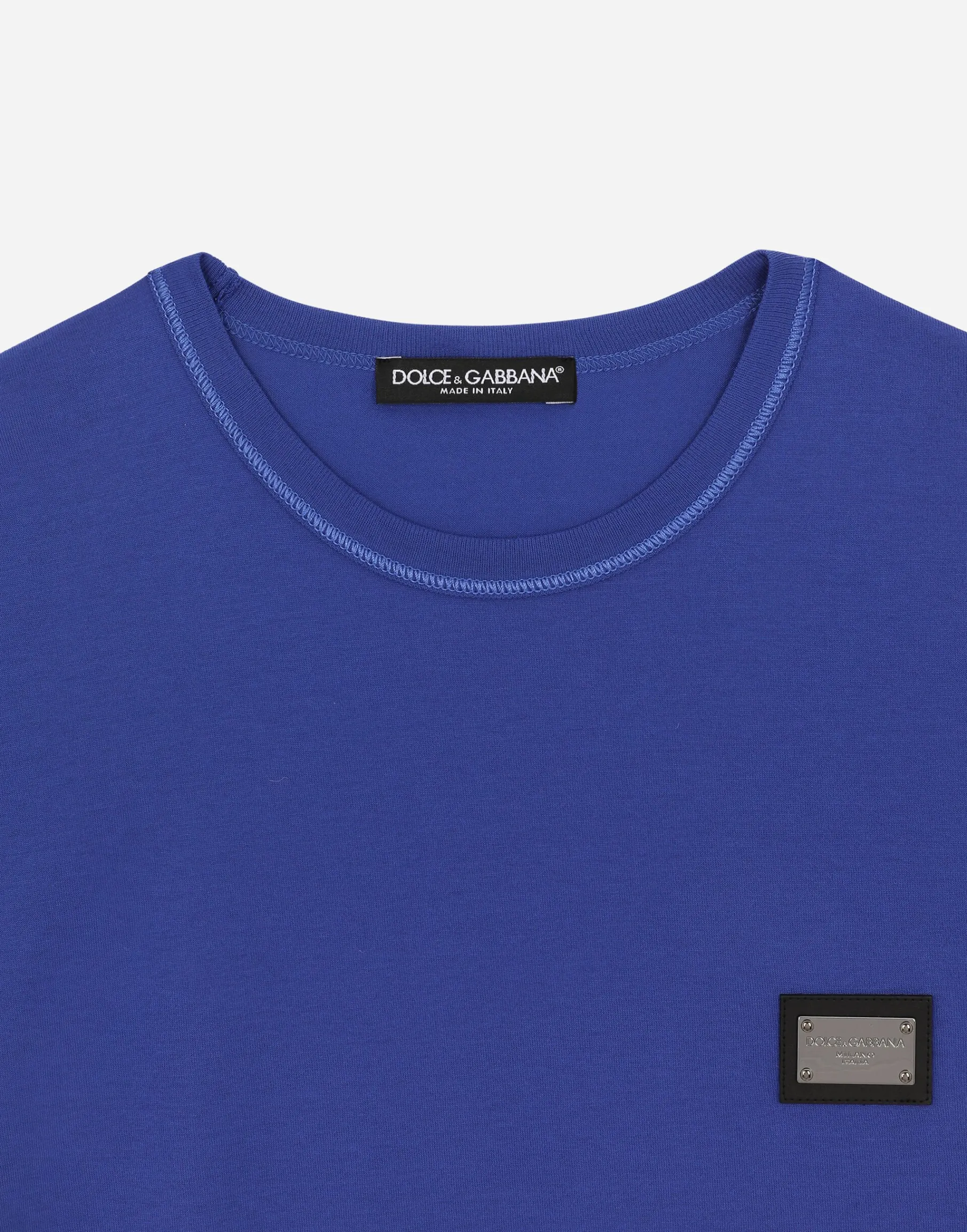 Cotton T-shirt with branded tag