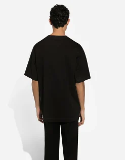 Cotton T-shirt with branded tag