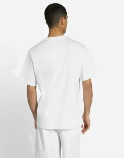 Cotton T-shirt with branded tag
