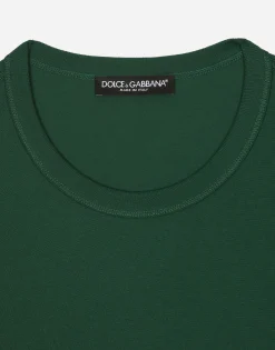 Cotton T-shirt with branded tag