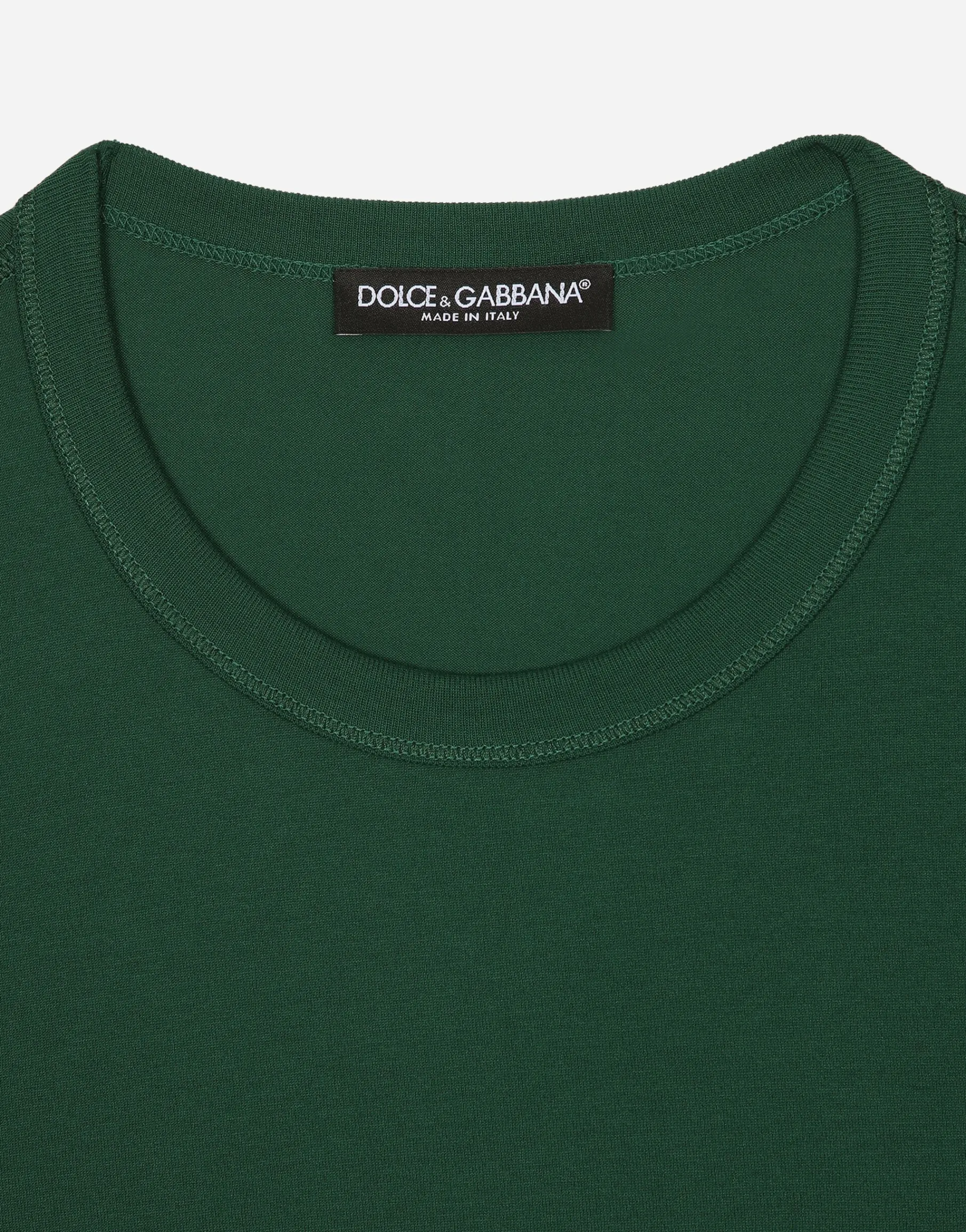 Cotton T-shirt with branded tag