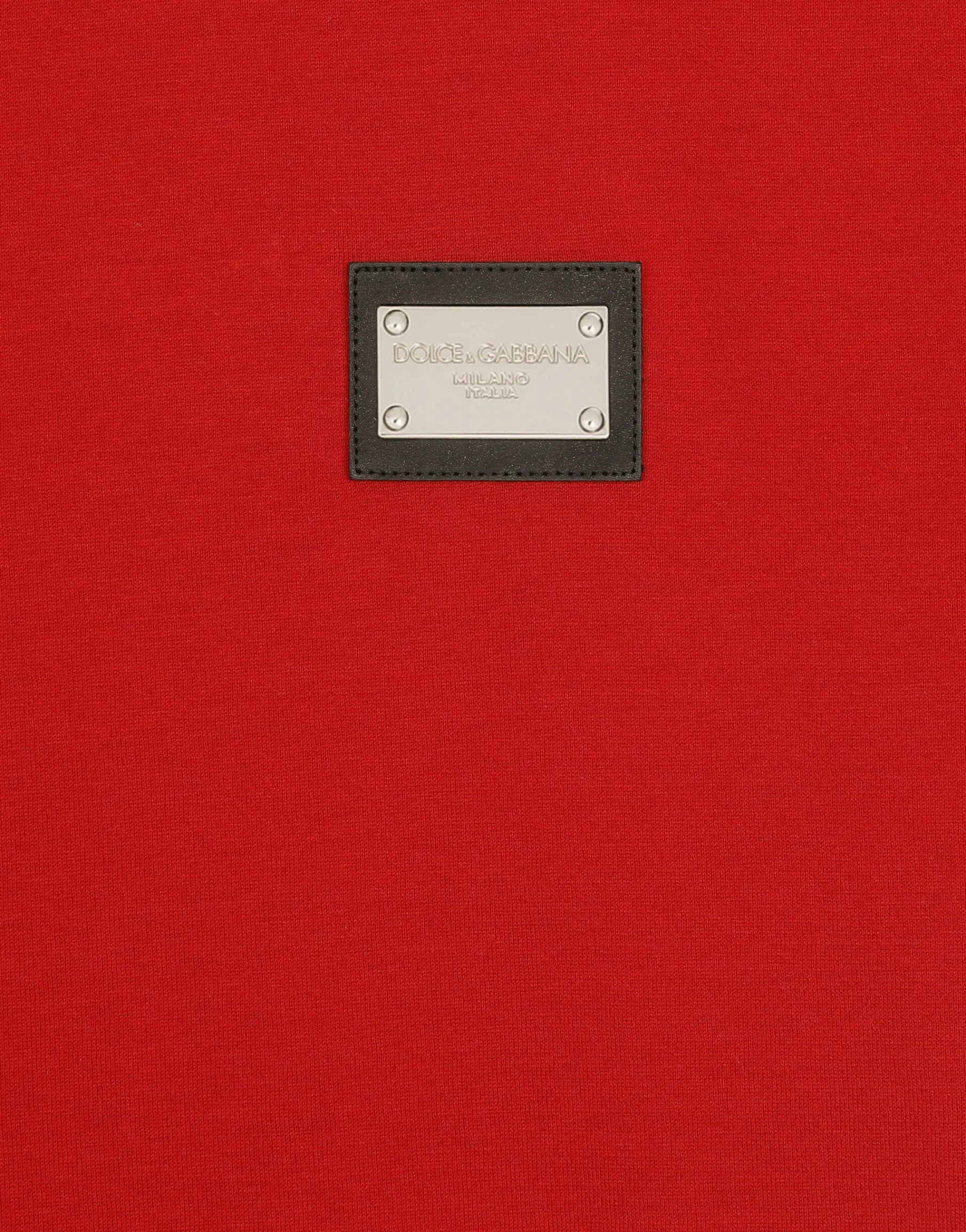 Cotton T-shirt with branded tag