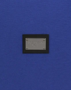 Cotton T-shirt with branded tag