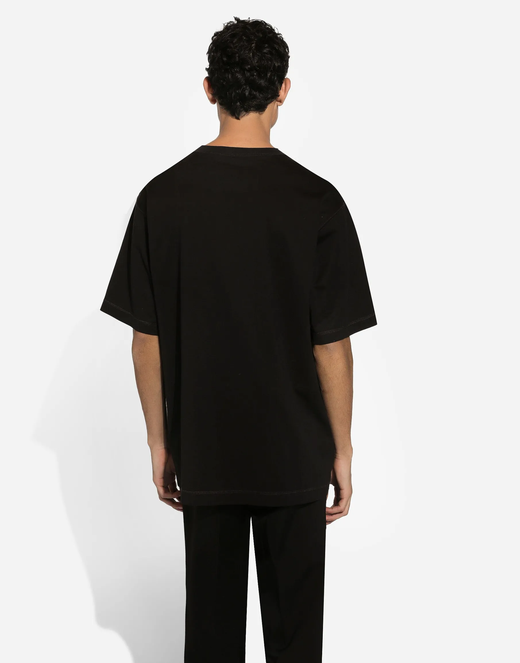 Cotton T-shirt with branded tag