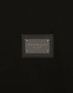 Cotton T-shirt with branded tag
