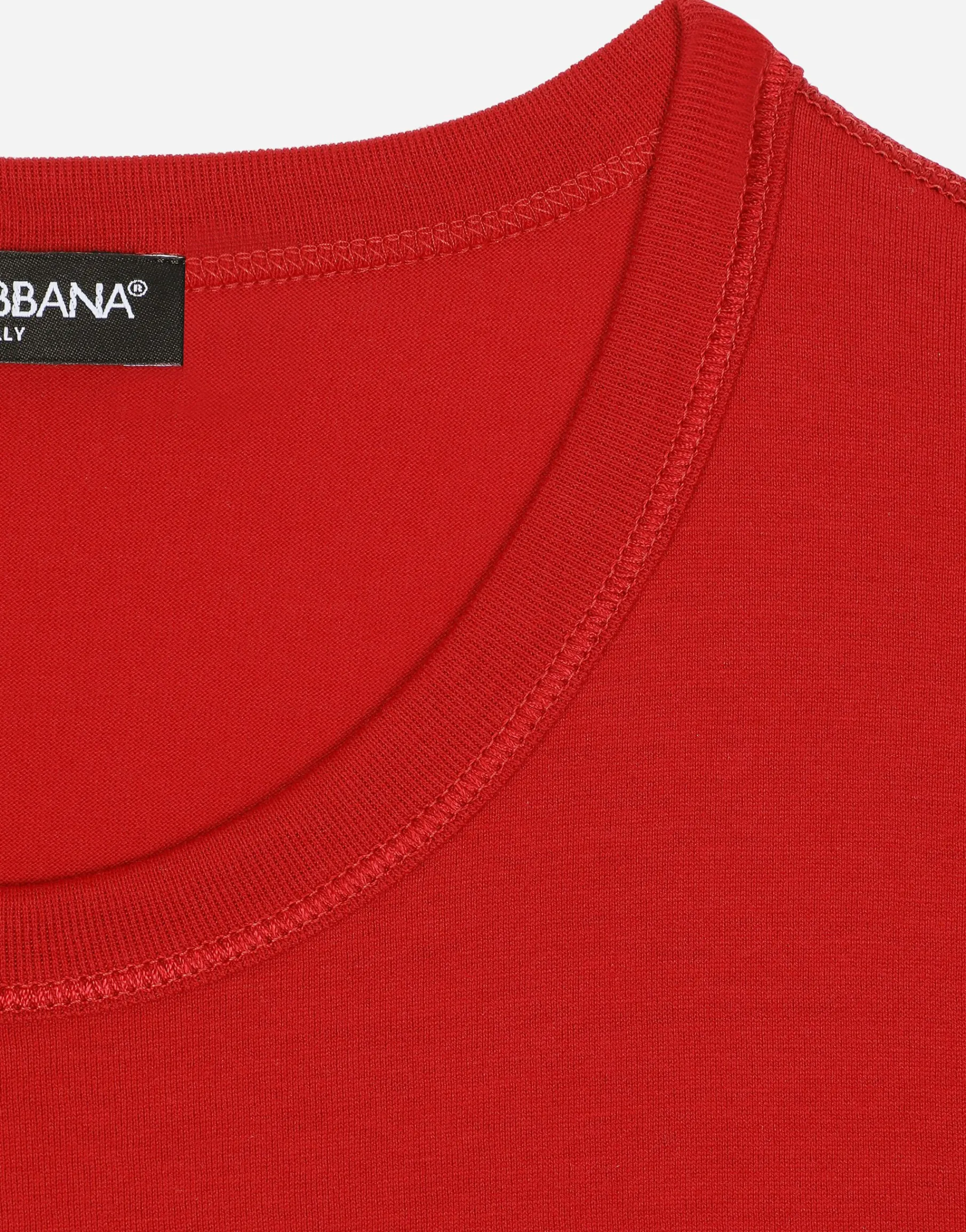 Cotton T-shirt with branded tag