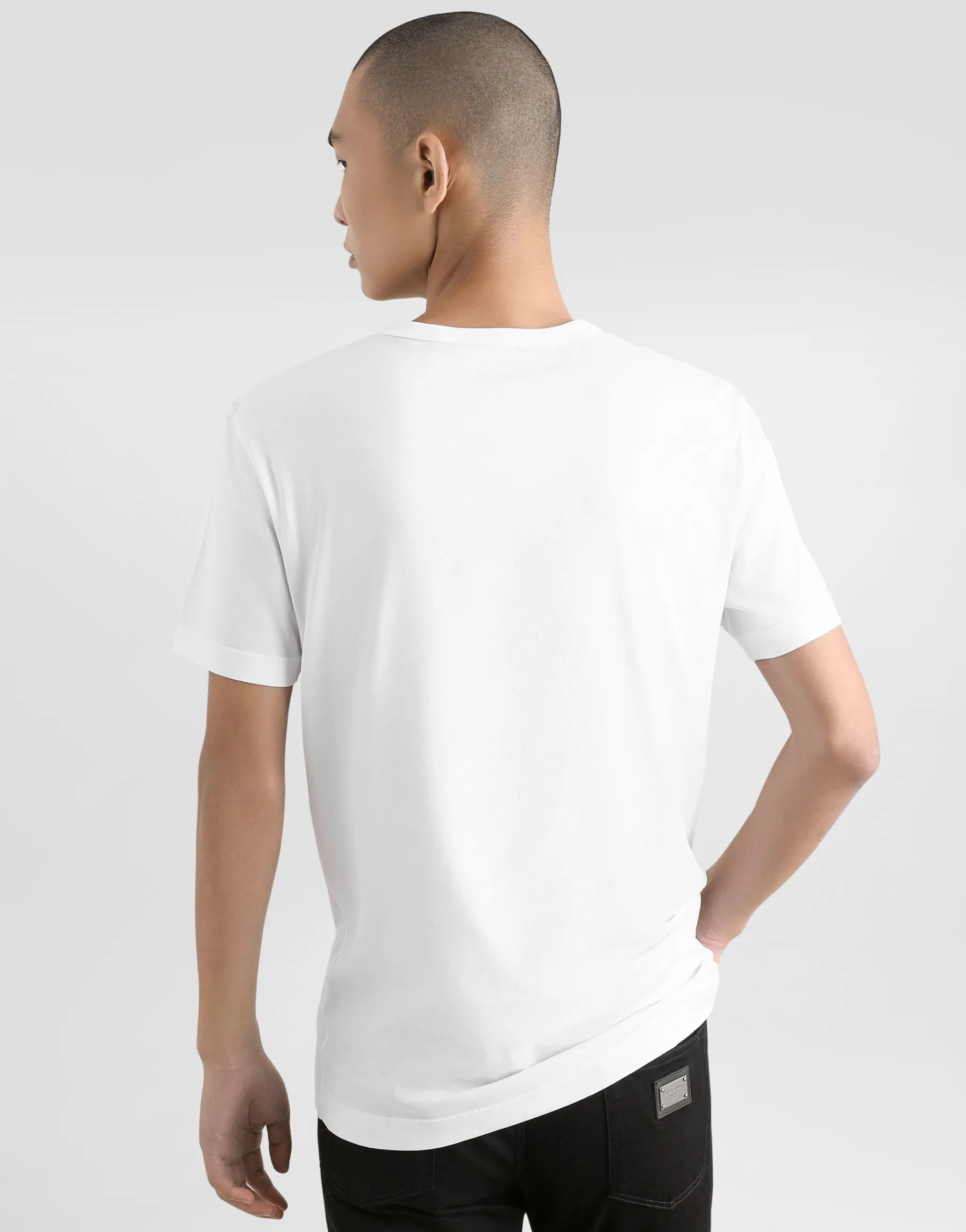 Cotton T-shirt with branded tag