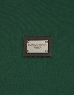 Cotton T-shirt with branded tag