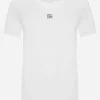 Cotton T-shirt with Crystal DG logo