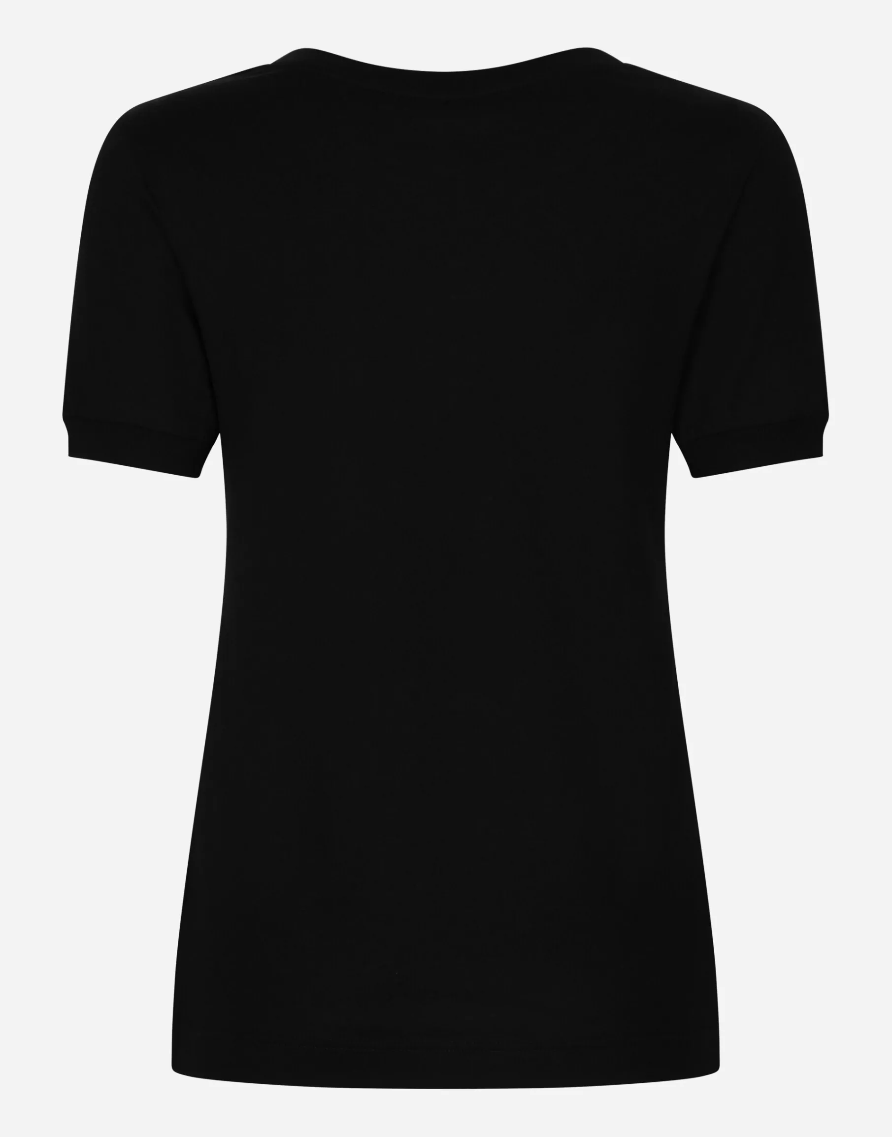 Cotton T-shirt with Crystal DG logo