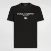 Cotton T-shirt with DG embroidery