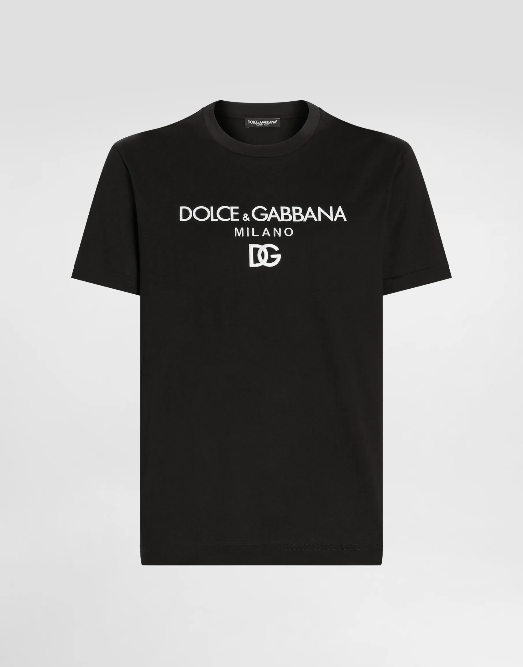 Cotton T-shirt with DG embroidery