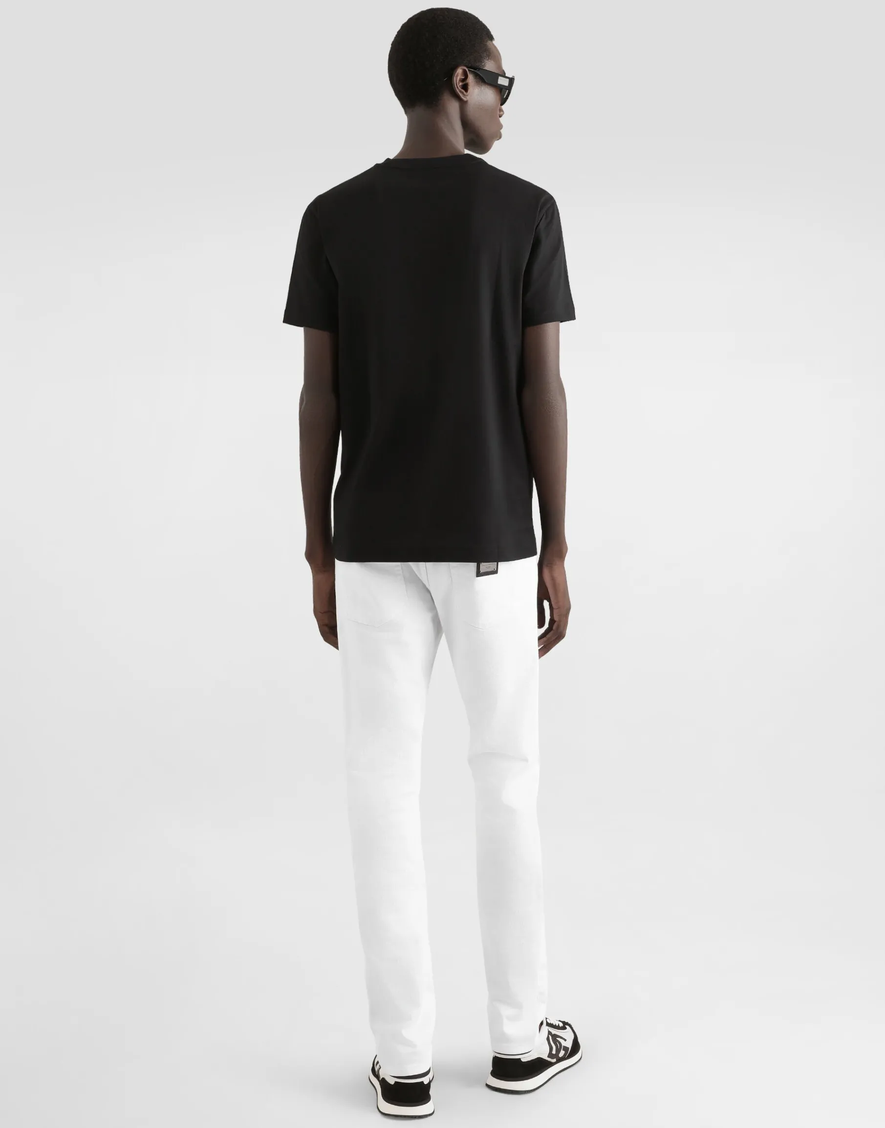 Cotton T-shirt with DG embroidery
