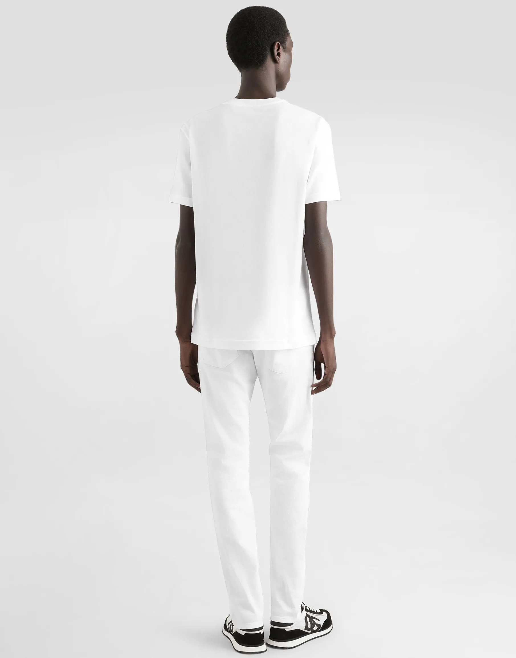 Cotton T-shirt with DG embroidery