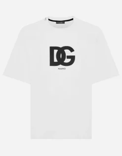 Cotton T-shirt with DG logo print