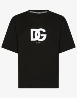 Cotton T-shirt with DG logo print